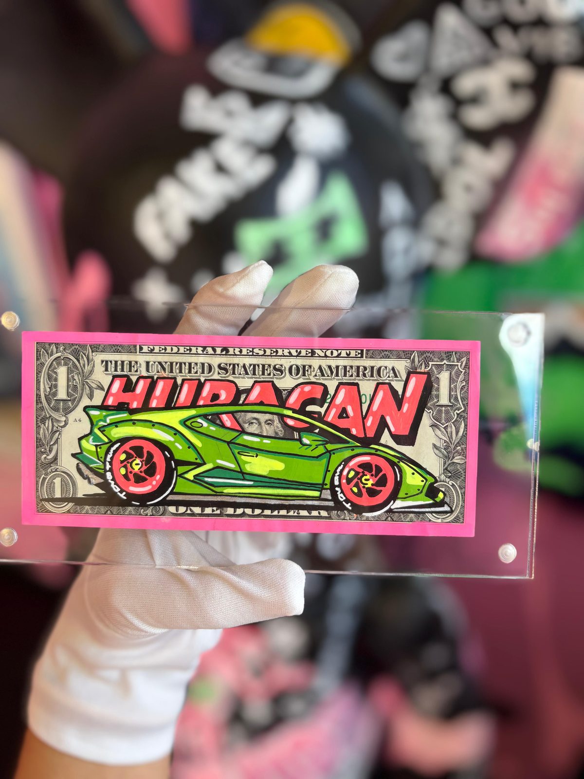 Dólar pintado a mano Huracán · Green · Cars & Luxury · Saint Gallery Ibiza