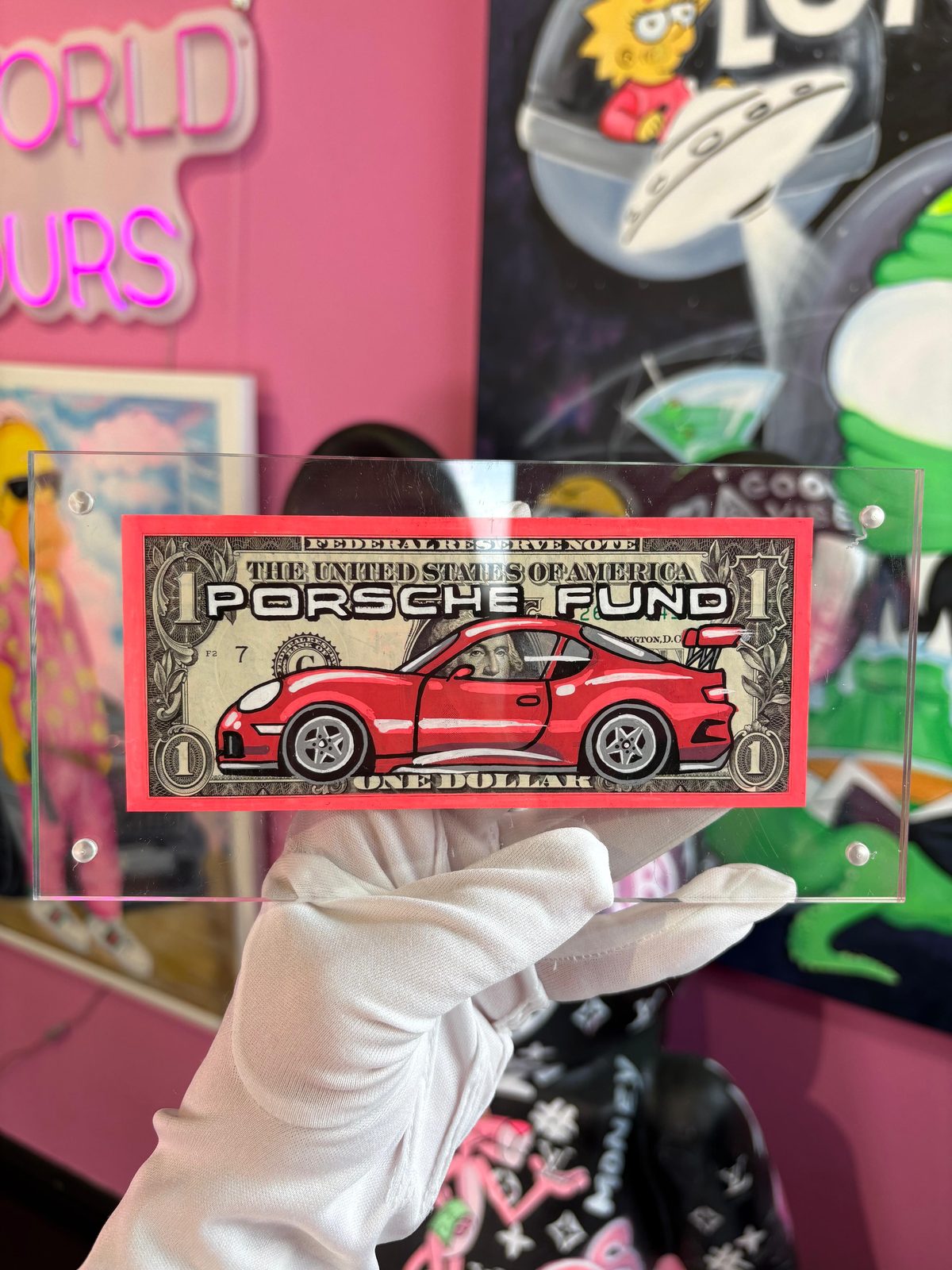 Dólar pintado a mano Porsche Fund · Cars & Luxury · Saint Gallery Ibiza