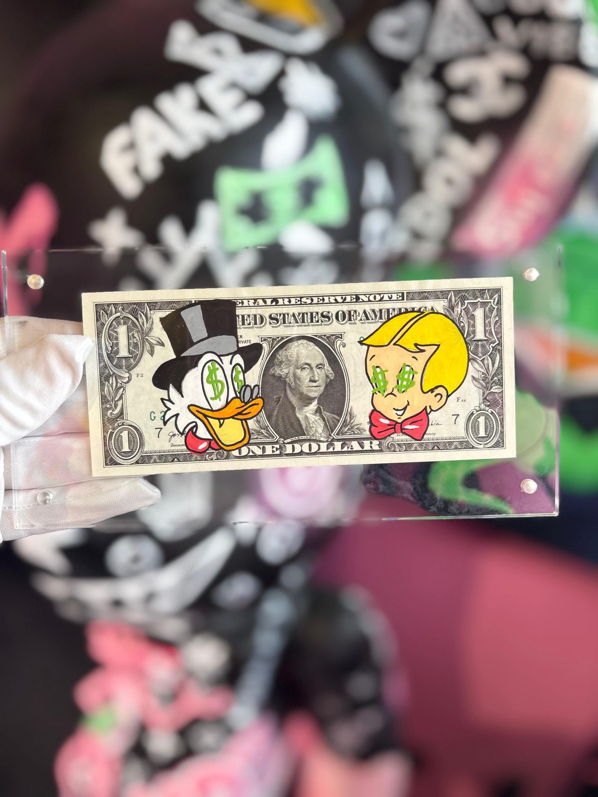 Dólar pintado a mano Old Money · Monopoly Rich Life · Saint Gallery Ibiza