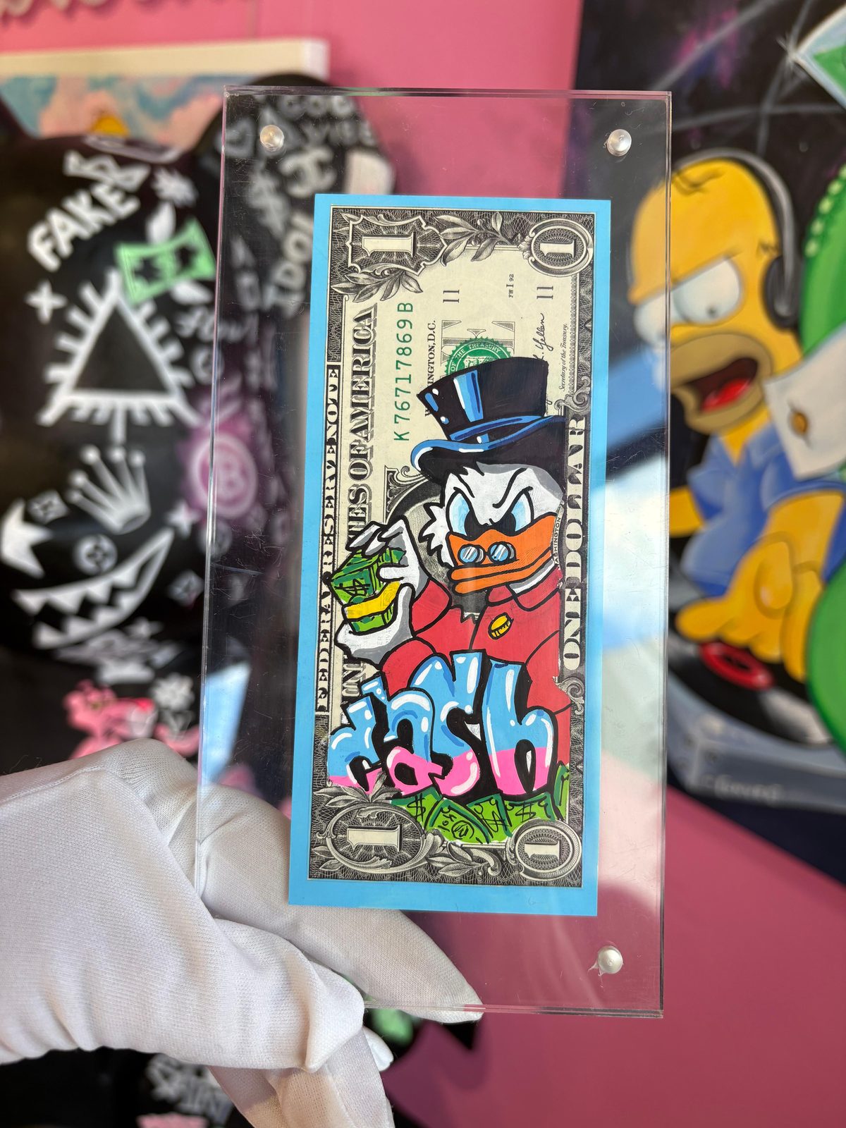 Dólar pintado a mano Cash · Blue · Monopoly Rich Life · Saint Gallery Ibiza