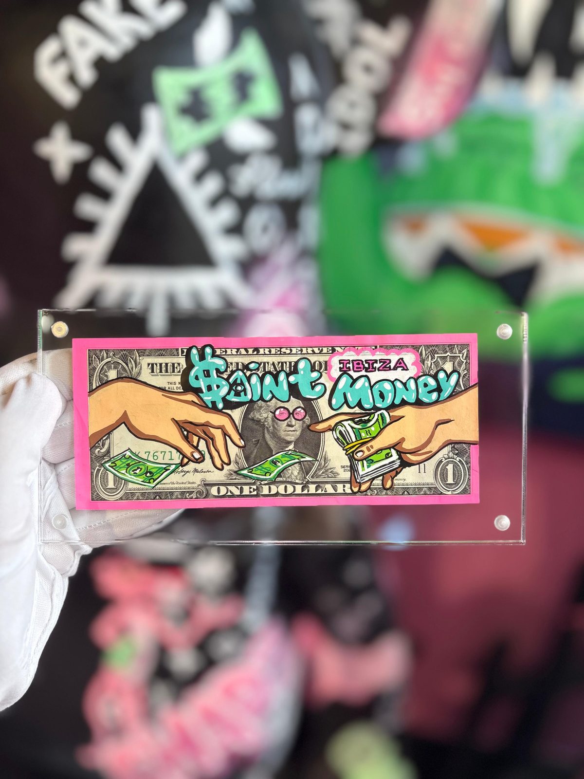 Dólar pintado a mano Saint Money Ibiza · Pink · Party Ibiza Life · Saint Gallery Ibiza