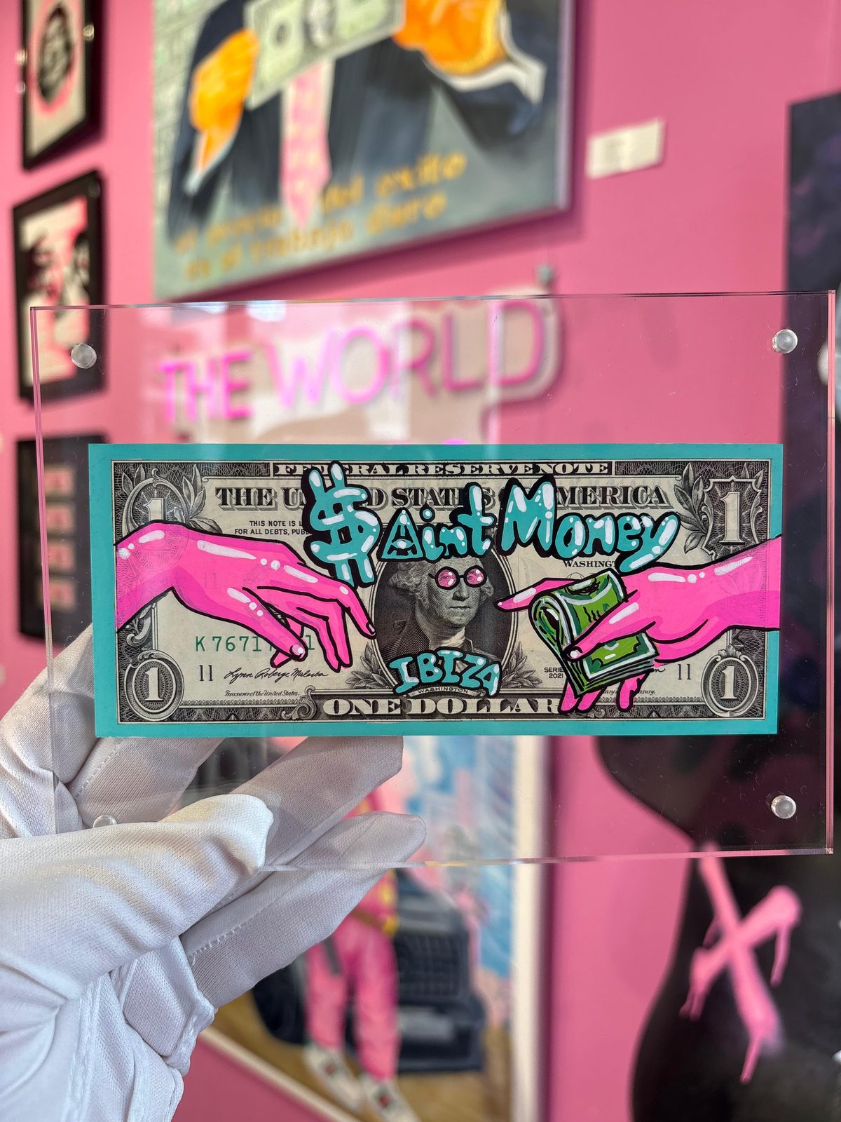 Dólar pintado a mano Saint Money Ibiza · Turquoise · Party Ibiza Life · Saint Gallery Ibiza